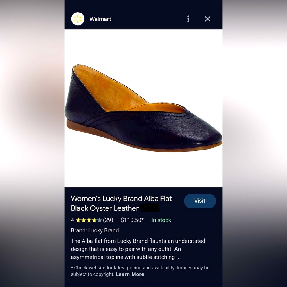 NWT Lucky Brand Leather Alba Skimmer Flats in Umber (Sable Brown) Size 9 1/2 9.5 - Picture 9 of 9